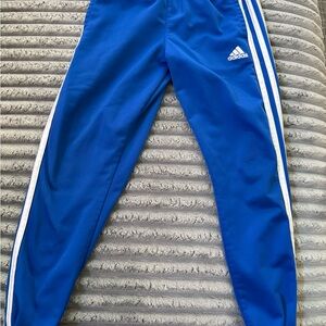 Adidas Kids Royal Blue Joggers with White Stripes